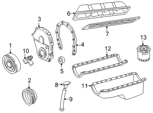 1999 GMC Savana 3500 Filters Indicator Asm-Oil Level Diagram for 12550535