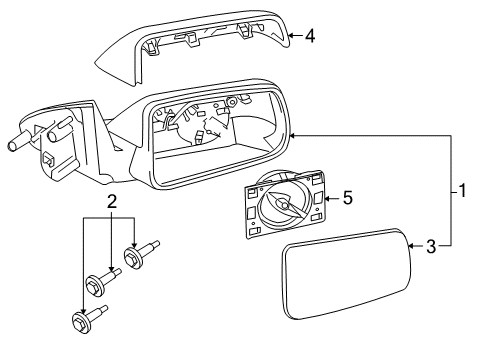 2009 Ford Focus Mirrors Mirror Glass Diagram for 8S4Z-17K707-D