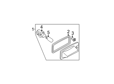 2006 Nissan Altima Bulbs Lamp Assembly-Licence Diagram for 26510-8J000