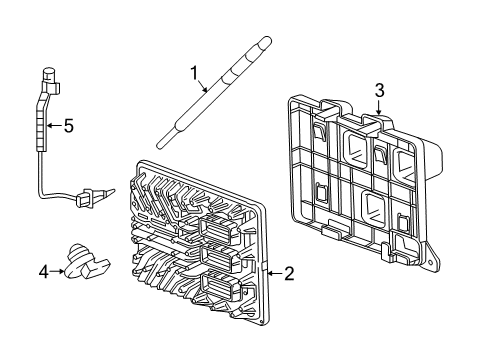 2020 GMC Savana 2500 Ignition System - Diesel Components Glow Plug Wiring Assembly Diagram for 12625757