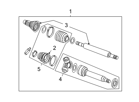 2005 Ford Focus Drive Axles - Front Shaft & Joint Assembly Diagram for 4S4Z-3B437-DA