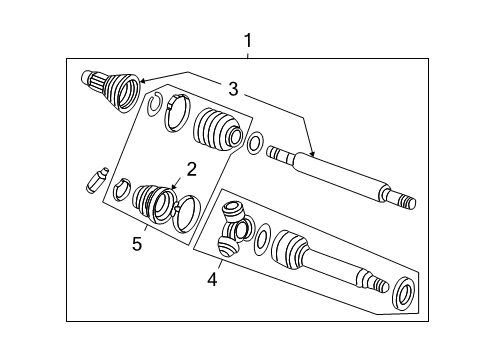 2003 Ford Focus Drive Axles - Front Shaft & Joint Assembly Diagram for 2M5Z-3B437-BA