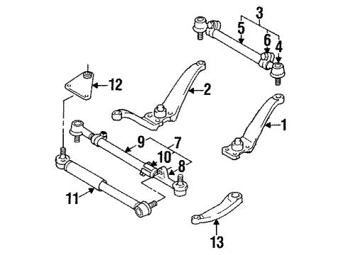 1991 Toyota Land Cruiser Steering Column & Wheel, Steering Gear & Linkage Arm, PITMAN Diagram for 45411-60190