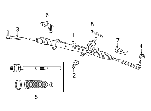 2014 Chrysler 300 Steering Column & Wheel, Steering Gear & Linkage Tie Rod-Outer Diagram for 68156905AA