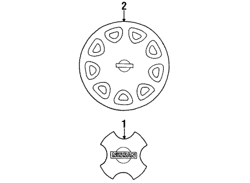 1998 Nissan 200SX Wheel Covers & Trim Hubcap Wheel Cover Diagram for 40315-8B900