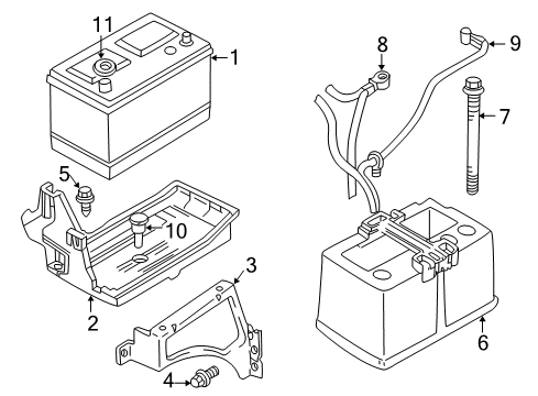 2001 Dodge Dakota Battery Cover-Battery Diagram for 55256138AD