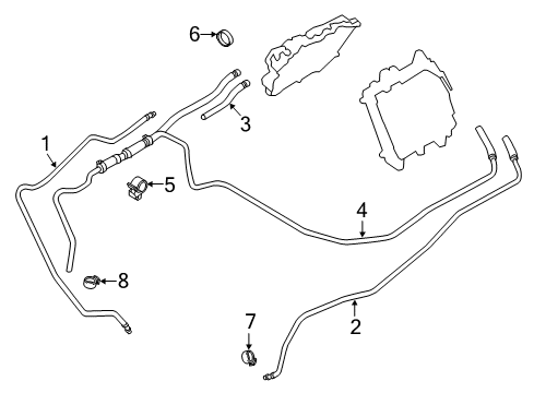 2012 BMW M6 Hoses, Lines & Pipes Hose Clamp Diagram for 32411156956