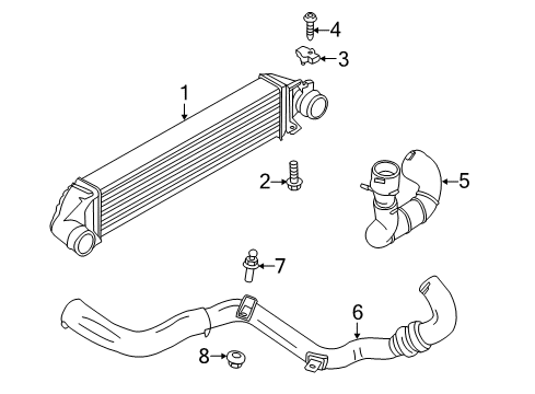 2013 Ford Escape Intercooler Air Duct Diagram for CV6Z-6C646-A