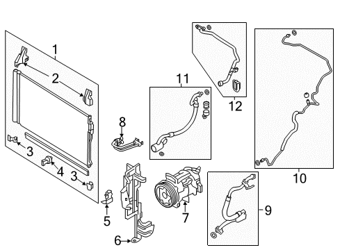 2018 Infiniti Q50 Air Conditioner Compressor-Air Conditioner Diagram for 92600-HG00D