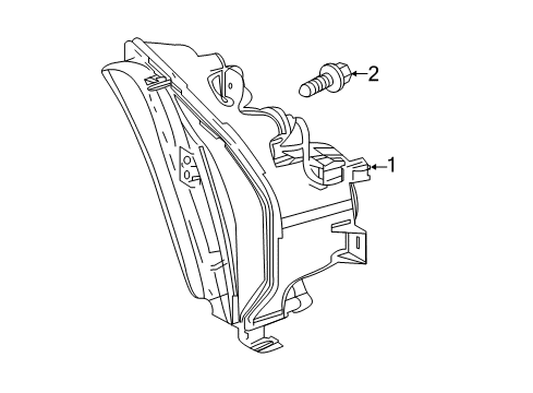 2019 Lexus LC500h Signal Lamps Lamp Assembly, Front Turn Signal Diagram for 81520-11040