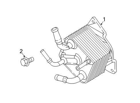 2020 Nissan Rogue Sport Oil Cooler Cooler Assembly-Auto Transmission Diagram for 21606-3VX1A