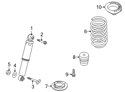 2011 Kia Forte Struts & Components - Rear Rear Shock Absorber Assembly Diagram for 553001M360