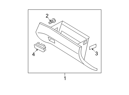 2008 Kia Spectra Glove Box Lamp Assembly-Glove Box Diagram for 926202F000