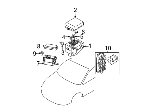 2006 Mitsubishi Galant Electrical Components Link Diagram for MU840015