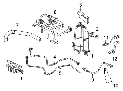 2019 Jeep Compass Emission Components CANISTER-Vapor Diagram for 68339700AD