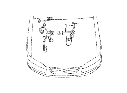 1999 Toyota Solara Wiring Harness Wire, Engine Diagram for 82121-06400