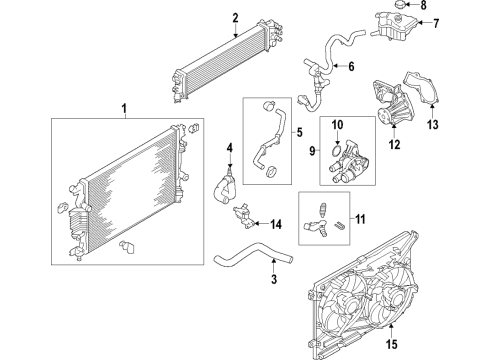 2018 Ford Escape Cooling System, Radiator, Water Pump, Cooling Fan Pulley Diagram for DS7Z-8509-A