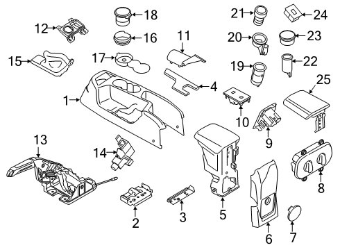 2020 Ford Transit Connect Auxiliary Heater & A/C Light Ring Diagram for E3BZ-15K040-B