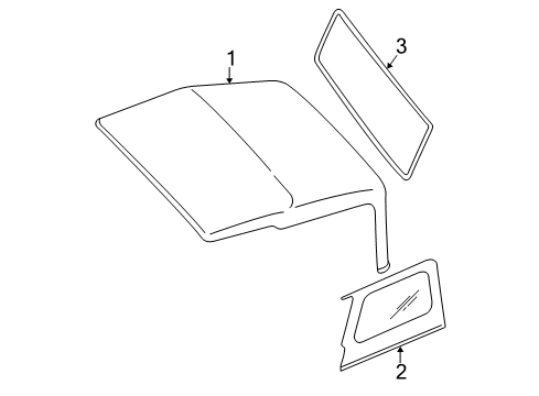 2003 Jeep Wrangler Top Cover & Components Window-TAILGATE Diagram for 5JH07SX9AD