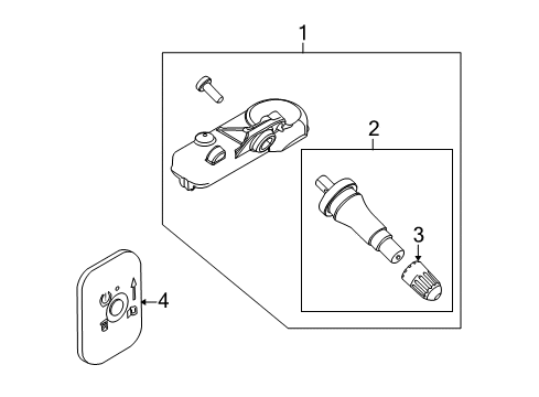 2010 Ford E-150 Tire Pressure Monitoring Control Module Diagram for 8C2Z-1A203-A