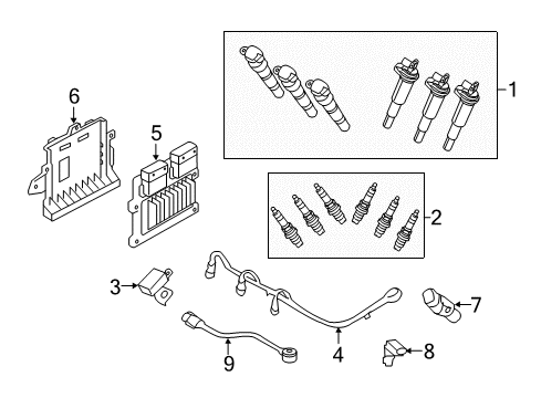 2009 Hyundai Veracruz Powertrain Control Engine Control Module Unit Diagram for 39106-3C414
