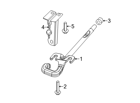 2017 Jeep Cherokee Exterior Trim - Front Bumper Bolt-HEXAGON Head Diagram for 6104432AA