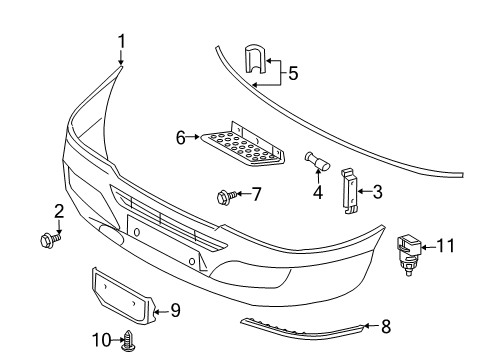 2004 Dodge Sprinter 2500 Front Bumper Sensor-Ambient Temperature Diagram for 5103563AA