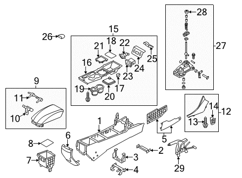 2012 Hyundai Sonata Parking Brake Shoe & Lining Kit-Rear Brake Diagram for 58305-3QA00