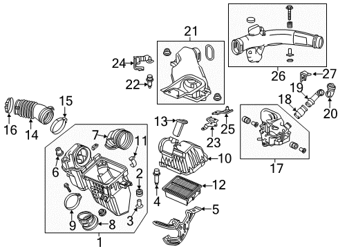 2015 Honda Accord Powertrain Control Sensor, Front Oxygen Diagram for 36532-5G1-A01