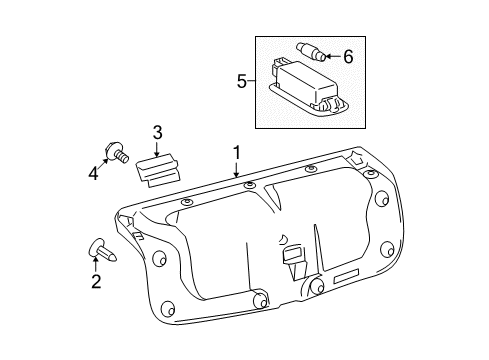 2009 Lexus IS F Interior Trim - Trunk Lid Cover, Luggage Compartment Door Diagram for 64719-53060-C0