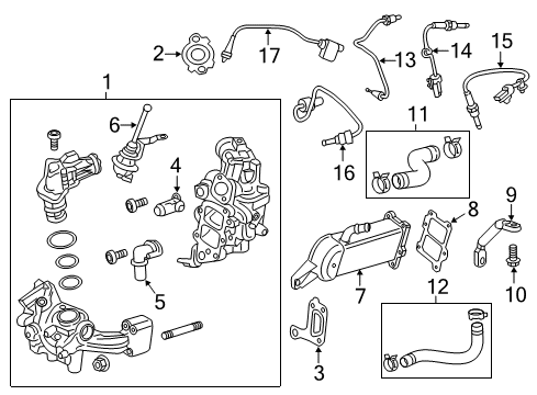 2021 Chevrolet Colorado EGR System Pipe Diagram for 12640020