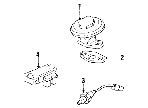 1993 Chevrolet Cavalier Emission Components Gasket-EGR Valve Adapter Diagram for 10114915