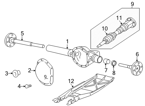 1997 Dodge Dakota Front Axle & Carrier Bolt-Pan Head Diagram for J4006708