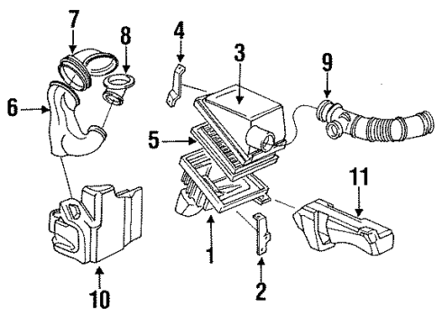 1994 Acura Legend Filters Filter Set, Fuel Diagram for 16010-SD4-K52