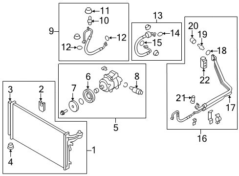 2016 Kia K900 Air Conditioner Valve-Control Diagram for 97674-2P100