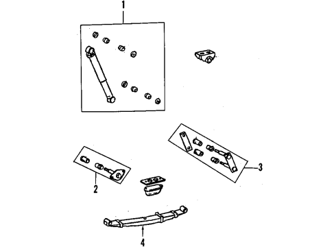 1986 Toyota Pickup Rear Suspension Shock Absorber Diagram for 48531-69047