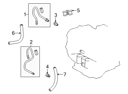 2004 Lexus ES330 Trans Oil Cooler Hose(For Oil Cooler Outlet) Diagram for 32942-33030