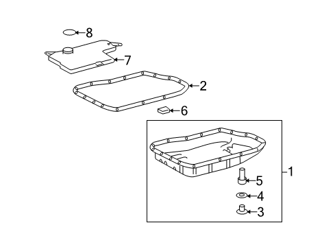 2009 Toyota Venza Automatic Transmission Transmission Pan Tube Diagram for 35125-07020