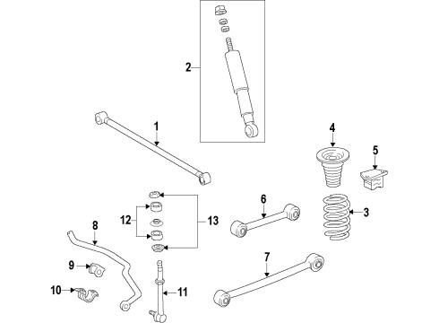 2021 Toyota 4Runner Suspension Components, Lower Control Arm, Upper Control Arm, Ride Control, Stabilizer Bar Control Module Diagram for 89271-60050