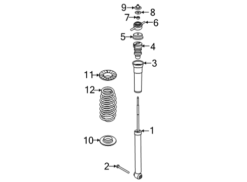 2021 Kia Seltos Shocks & Components - Rear Pad-Rear Spring, UPR Diagram for 55370H2000