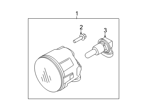 2014 Infiniti QX80 Bulbs Lamp Fog RH Diagram for 26150-8998B