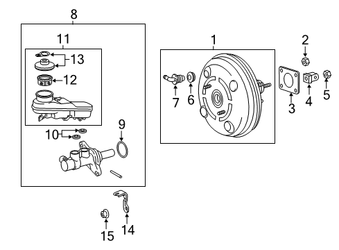 2011 Scion tC Hydraulic System Reservoir Assembly Diagram for 47220-21050