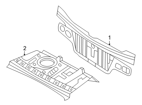 2007 Kia Optima Rear Body Panel Assembly-Back Diagram for 691002G100