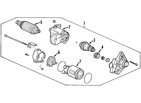 1999 Honda Accord Starter Starter Motor Assembly (Reman) Diagram for 06312-PAA-506RM