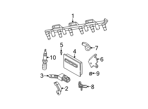 2002 Jeep Liberty Ignition System Plug Diagram for 68307021AA