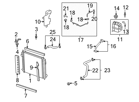 2008 Saturn Vue Radiator & Components Radiator Inlet Hose (Upper) Diagram for 19130272