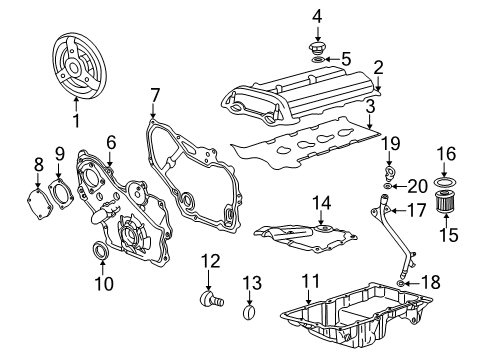 2004 Pontiac Sunfire Filters Filter Diagram for 24577608