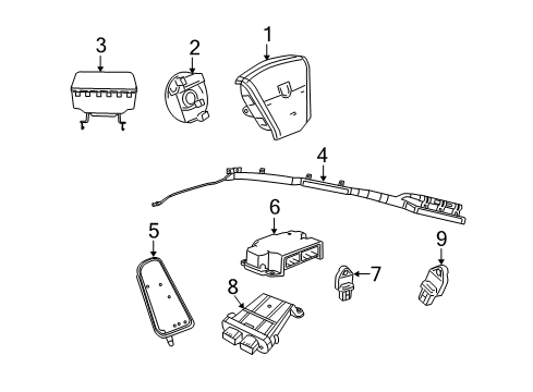 2008 Jeep Patriot Air Bag Components Sensor-Strain Gauge Diagram for 4606947AH