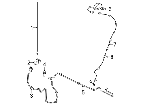 2012 Ford F-150 Antenna & Radio Lower Plate Screw Diagram for -N610019-S437M