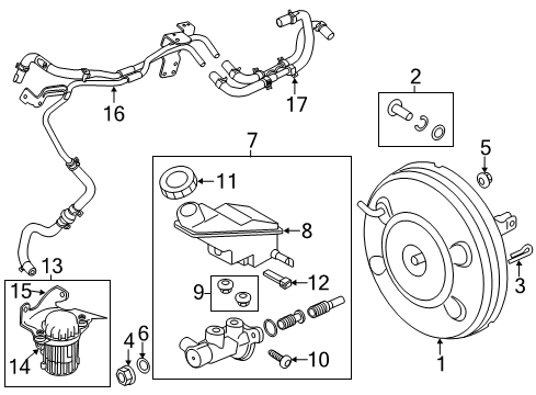 2018 Hyundai Santa Fe Sport Hydraulic System Booster Assembly-Brake Diagram for 59110-C6900